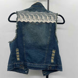 I Love Women's Size L Blue Lace Vest