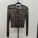Urban Outfitters Junior's Size M Black Abstract Long Sleeve Shirt