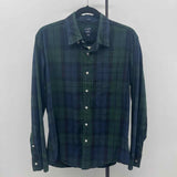 J Crew Men's Size L Green Plaid Long Sleeve Shirt