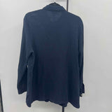 JJill Women's Size L Navy Textured Long Sleeve Shirt