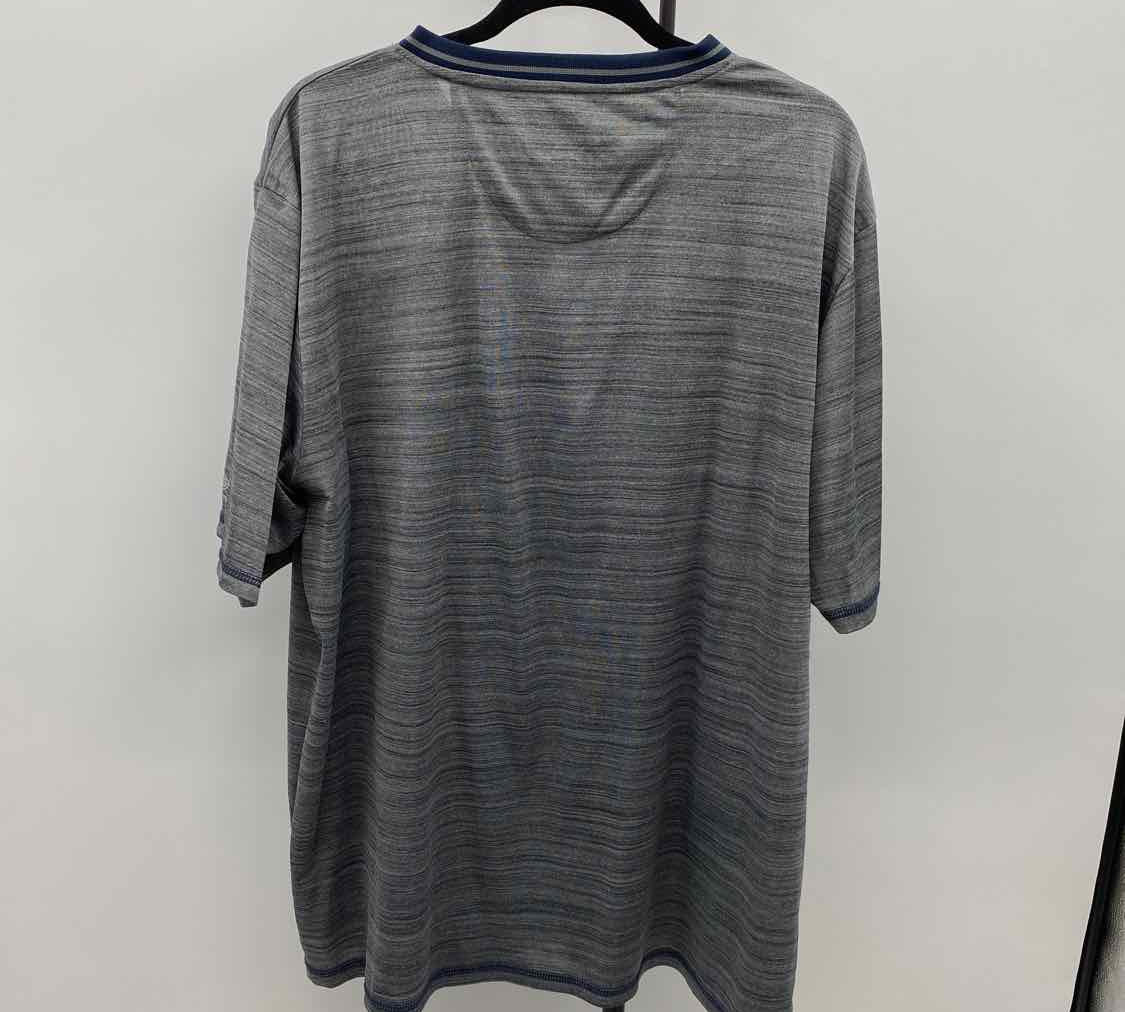 MLB Men's Size 2XL Charcoal DETROIT TIGERS Short Sleeve Shirt