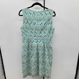 Tahari Women's Size 10 Aqua Textured Dress
