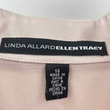 Ellen Tracy Women's Size L Pink Solid Long Sleeve Shirt