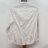 Banana Republic Women's Size S White Spotted Long Sleeve Shirt