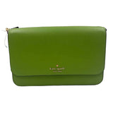NWT KATE SPADE NY Green Saffiano Leather MADISON FLAP Clutch Shoulder/Crossbody Purse
