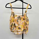 Nicole Miller Women's Size L Peach Leaves Tank
