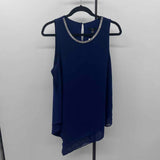 JBS Women's Size XL Blue Rhinestones Sleeveless Shirt