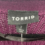 Torrid Women's Size 2X Purple Textured Cardigan