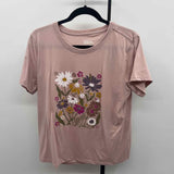 Eddie Bauer Women's Size L Mauve Floral T-Shirt
