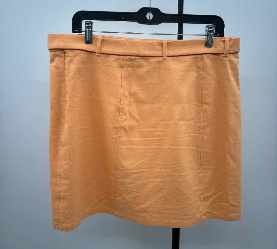 Loft Women's Size 12 Orange Solid Skirt