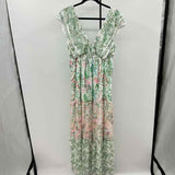 House of Harlow Women's Size 14 Green Floral Dress