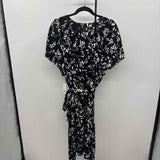 Croft & Barrow Women's Size 2X Black Floral Dress