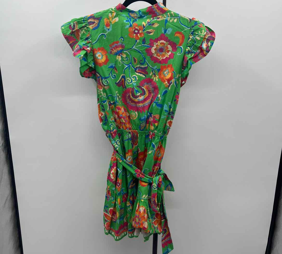 Flying Tomato Women's Size 16 Green Floral Dress
