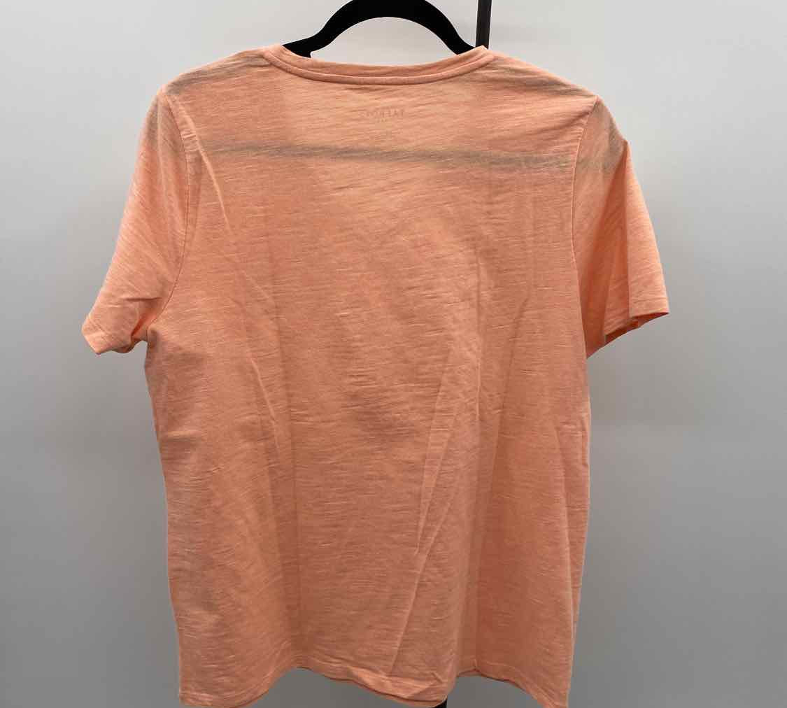 Talbots Women's Size L Peach Solid Short Sleeve Shirt