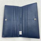 Michael Kors Women's Blue Luxe pebbled Wallet