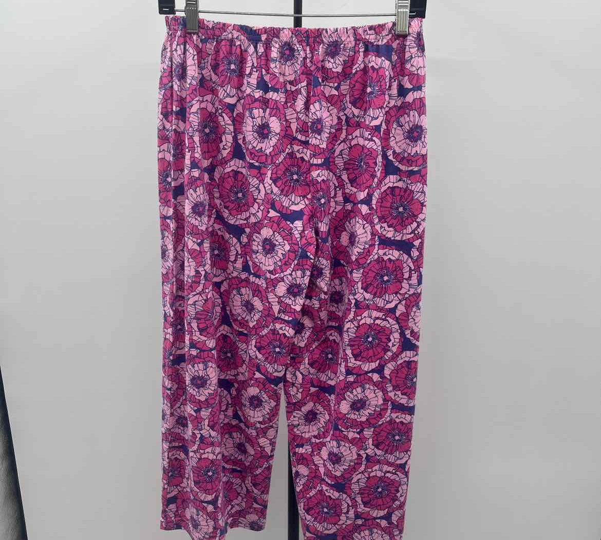 Garnet Hill Women's Size 6 Pink Floral Capris