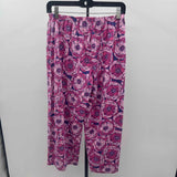 Garnet Hill Women's Size 6 Pink Floral Capris