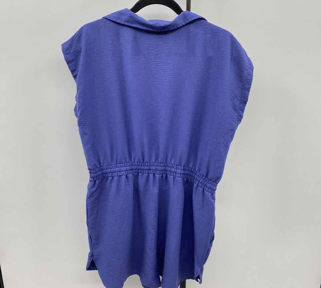 Double Zero Women's Size 14 Blue Solid Jumper