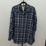 Blue Mountain Men's Size 2XL Blue Plaid Long Sleeve Shirt