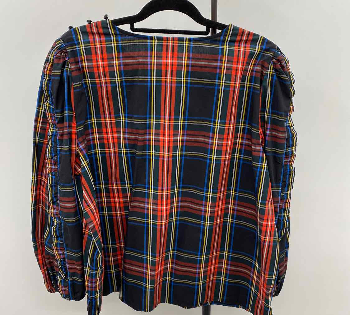 J Crew Women's Size XXL Red Plaid Long Sleeve Shirt
