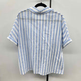Unbranded Women's Size XL Blue Stripe Short Sleeve Shirt