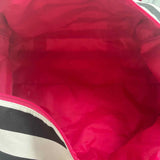 Victoria Secret Black Stripe Duffle Bag