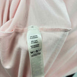 White House Black Market Women's Size M Pink Solid Short Sleeve Shirt