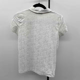 Chico's Women's Size S White Shimmer Short Sleeve Shirt