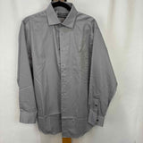 Geoffrey Beene Men's Size L Gray Solid Long Sleeve Shirt