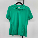 Antigua Women's Size XL Green Textured Short Sleeve Shirt