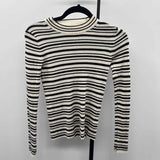 Madewell Junior's Size S Black Stripe Long Sleeve Shirt