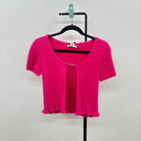 Sincerely Jules Women's Size S Fuschia Textured Cardigan