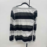 Calvin Klein Women's Size 1X Gray Stripe Long Sleeve Shirt