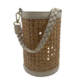 TOMMY BAHAMA Woven Rattan Bucket Bag Purse
