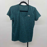 Under Armour Women's Size L Teal Heathered Short Sleeve Shirt
