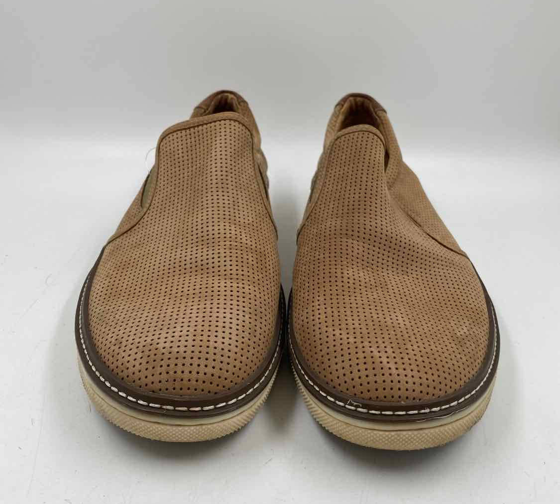 J&M Men's Shoe Size 12 Camel Laser Cut Loafers