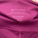Athleta Women's Size 10 Magenta Solid Leggings