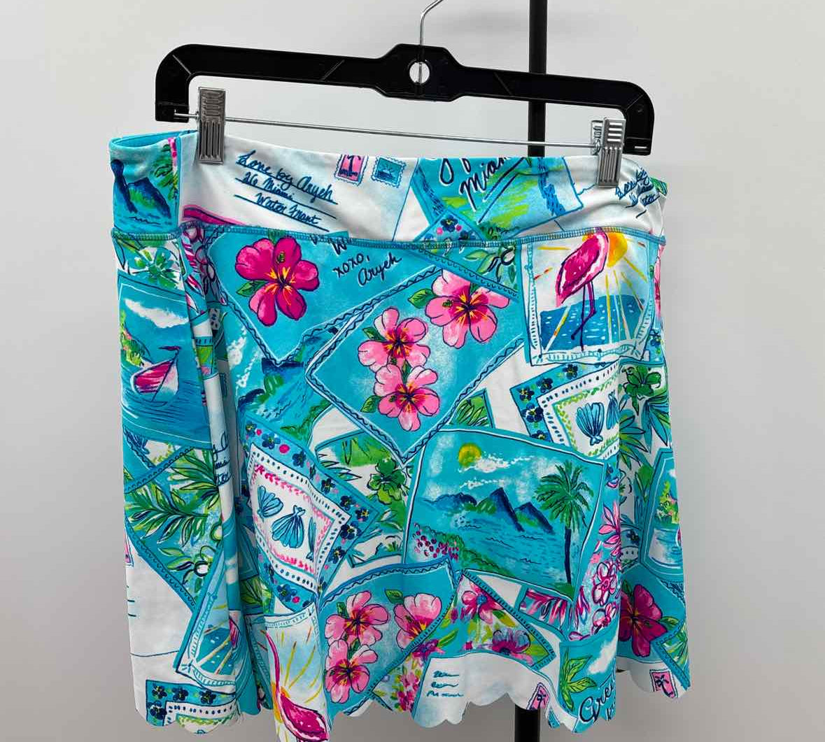 Aryeh Women's Size 16 Turquoise Post Cards Skirt