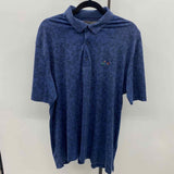 Greg Norman Men's Size XXL Blue Textured Short Sleeve Shirt