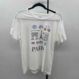 J Crew Women's Size XL White Paris Short Sleeve Shirt