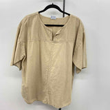 Cottonseed Women's Size XL Beige Textured Short Sleeve Shirt