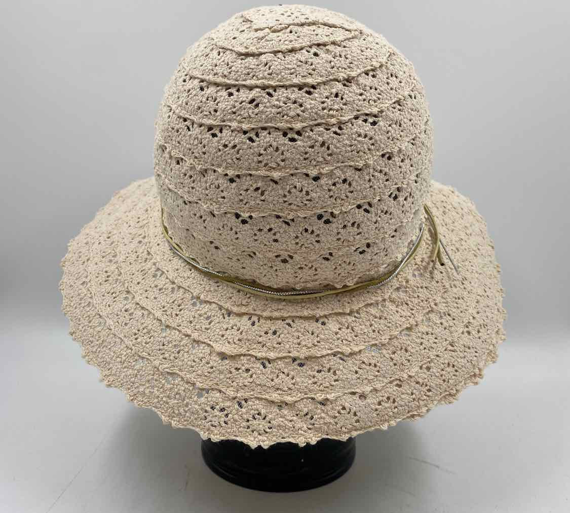 Black Rivet Women's Ivory textured Sun Hat