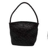 MADEWELL Woven Brown Leather Shoulder Bag Purse