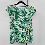 Emily Wonder Women's Size L Green Abstract Sleeveless Shirt