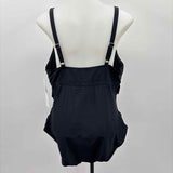 Meet Curve Women's Size 2X Black Solid Swimsuit