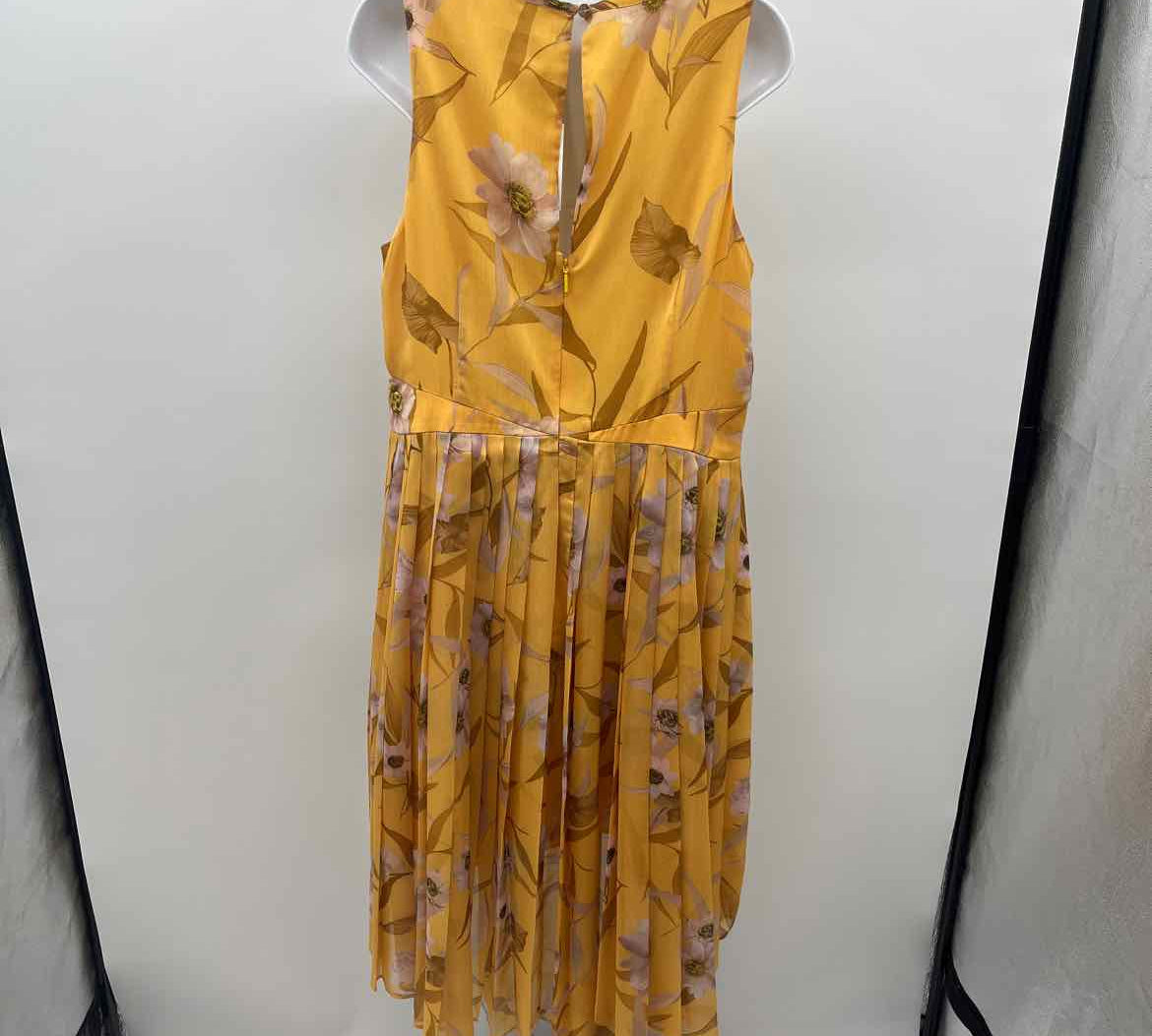 Ted Baker Women's Size 6 Yellow Floral Dress