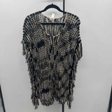 Chico's Women's Size S/M Black Textured Sweater