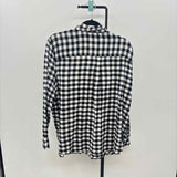 Loft Women's Size XL Black Checkered Long Sleeve Shirt