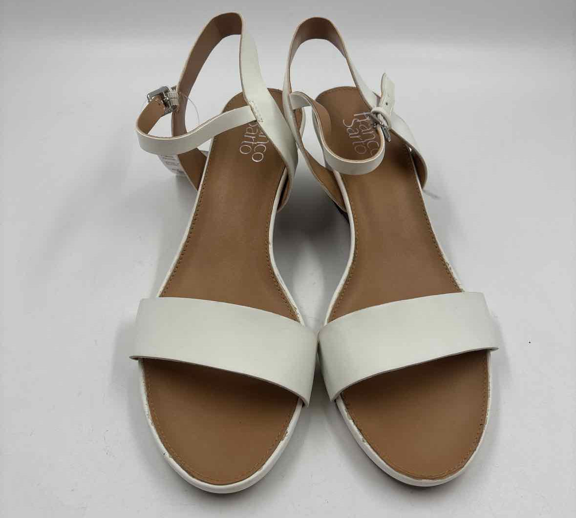 Franco Sarto Women's Shoe Size 9.5 White Solid Sandals