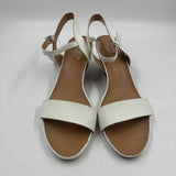 Franco Sarto Women's Shoe Size 9.5 White Solid Sandals